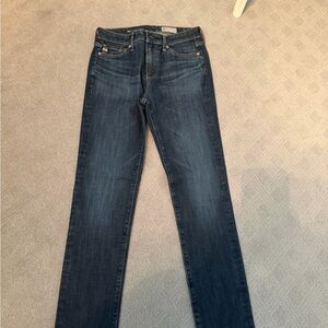 AG Mid-rise slim straight jeans